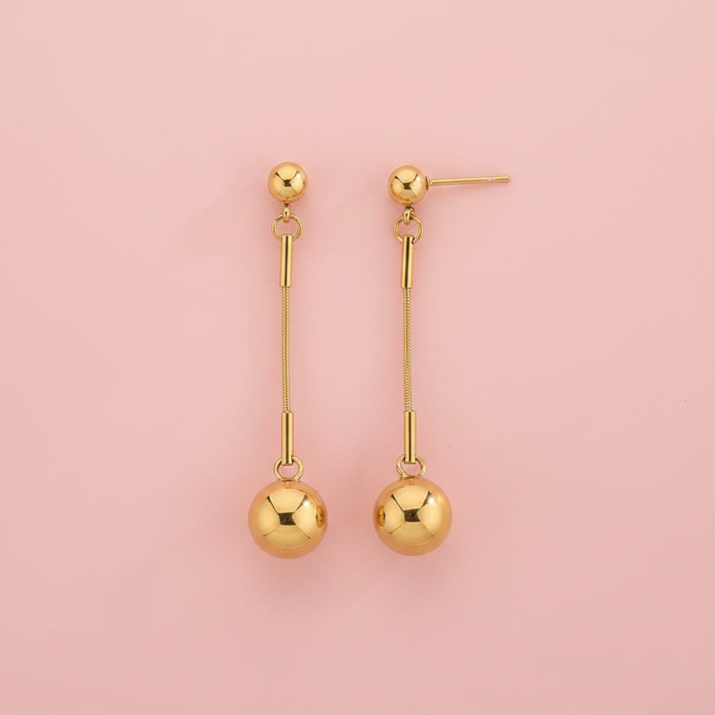 Set de Joyas con Esferas Doradas