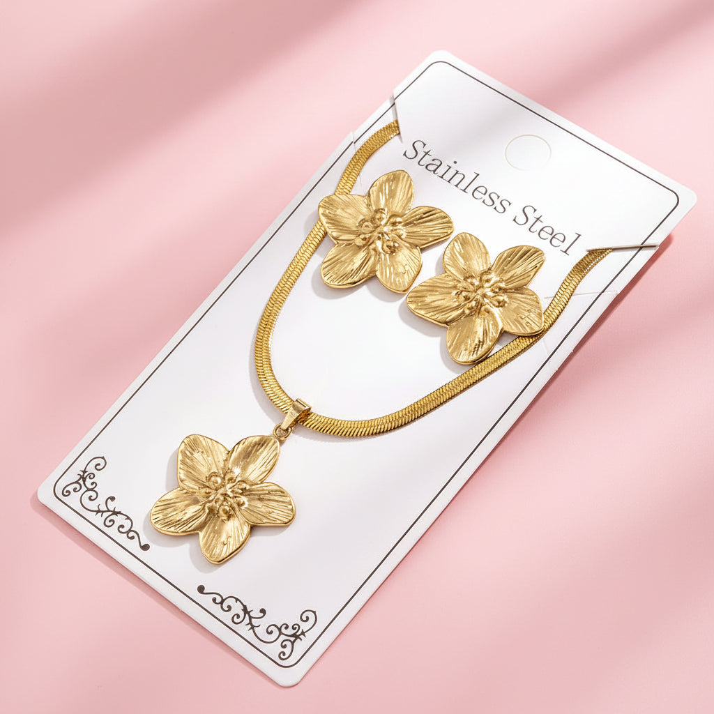Set de Joyas con Dije y Cadena de Serpiente