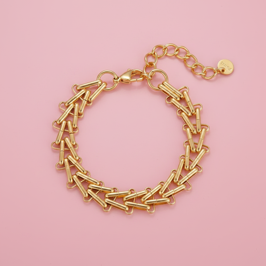 Pulsera de Eslabones Dorada