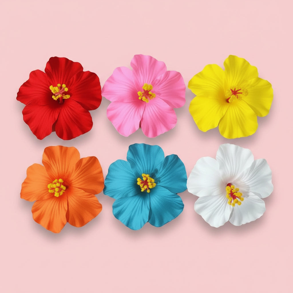Set de Mini Pinzas para el Cabello en Forma de Flor Tropical