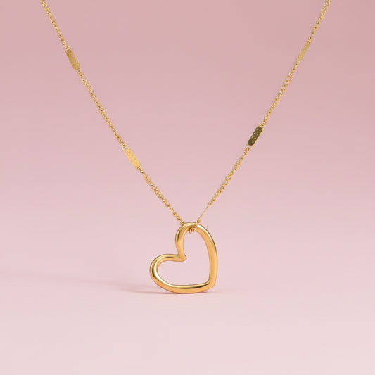 Collar con Dije de Corazón Abierto Grande