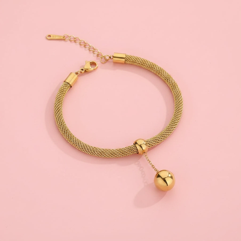Set de Joyas con Esferas Doradas