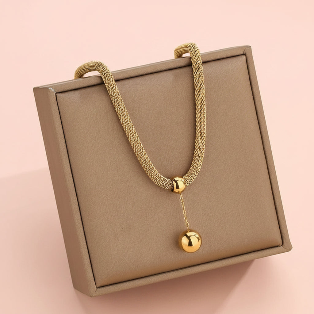 Set de Joyas con Esferas Doradas