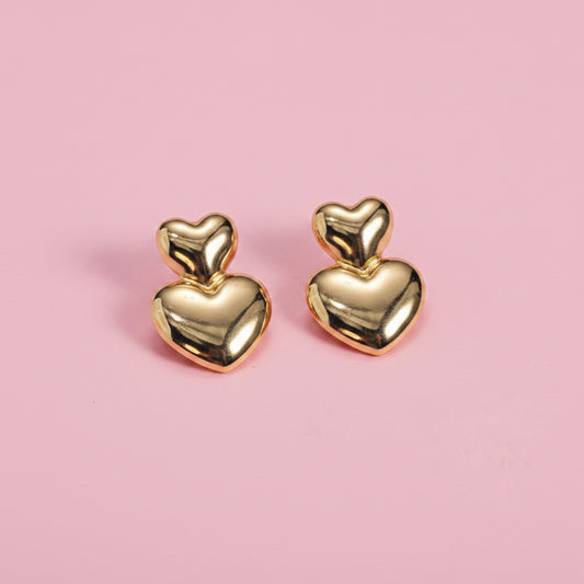 Zarcillos de Corazón Dorado