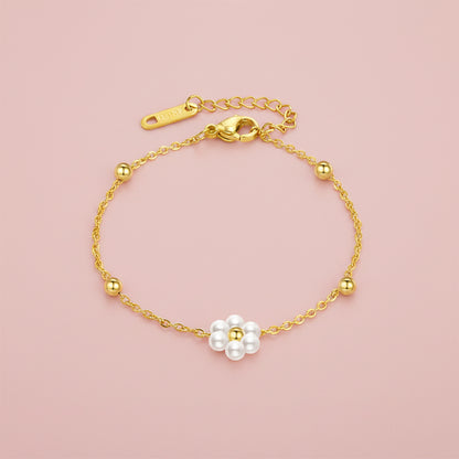 Set de Collar y Pulsera con Diseño de Flor
