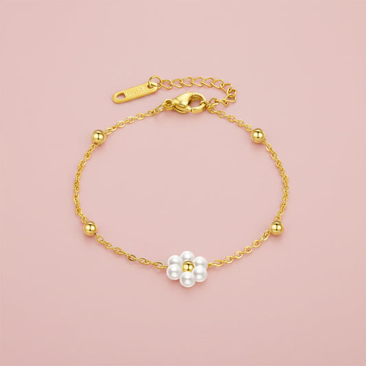 Set de Collar y Pulsera con Diseño de Flor