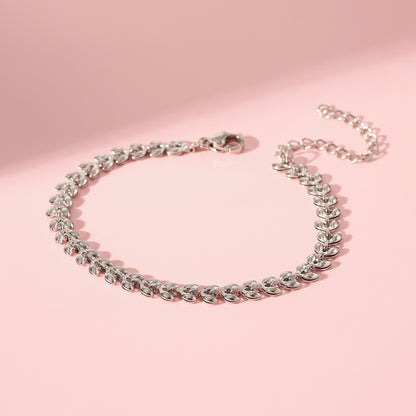 Set de Collar y Pulsera con Diseño de Hoja