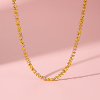 Set de Collar y Pulsera con Diseño de Hoja
