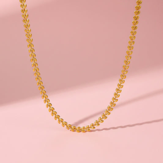 Set de Collar y Pulsera con Diseño de Hoja