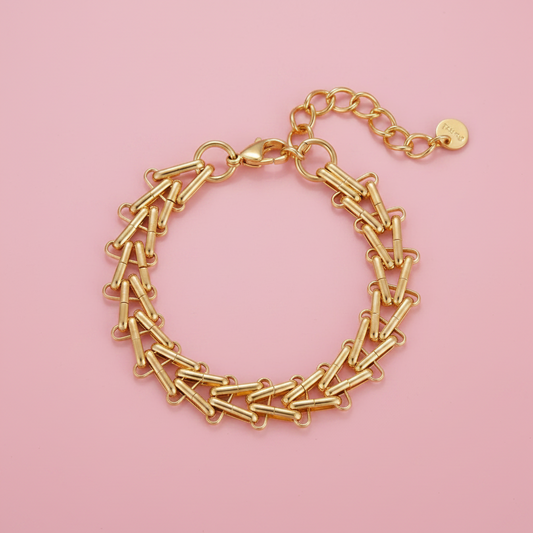 Pulsera de Eslabones Dorada